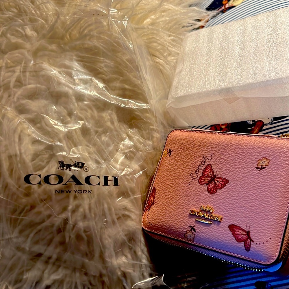 Coach, New, leather jewelry case